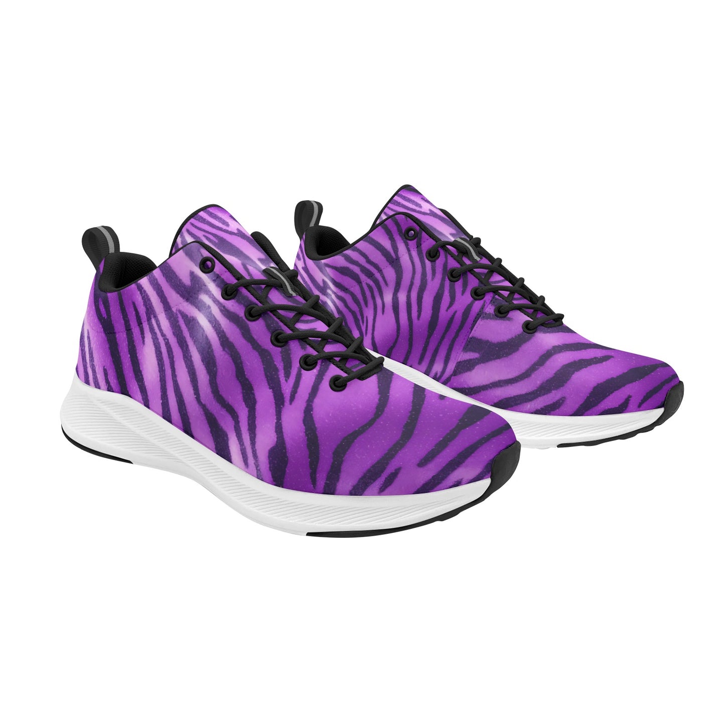 Women's Purple Black Wavy Leopard Print Running Shoes Athletic Wear