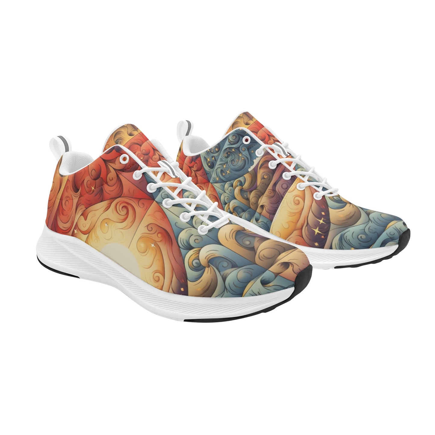 Vivid Multi Colored Skies Women's Running Shoes Athletic Footwear
