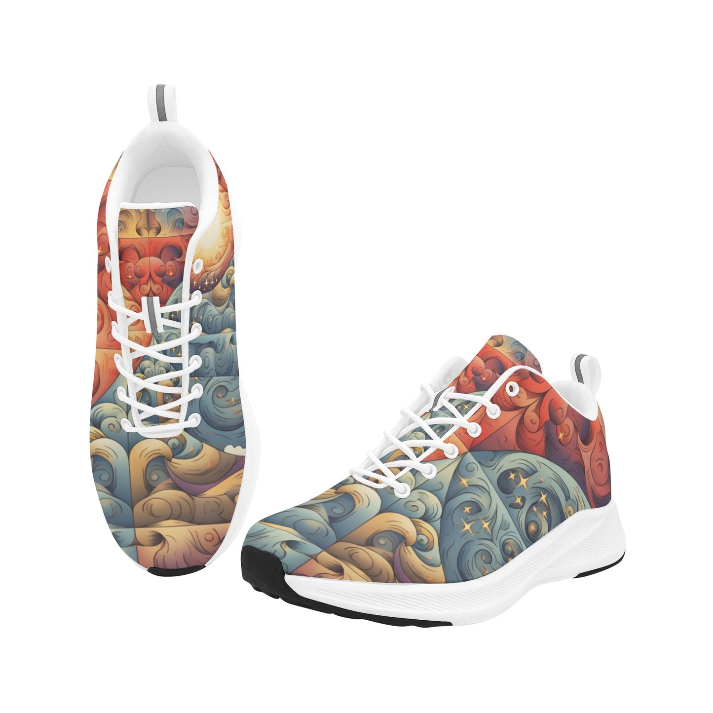 Vivid Multi Colored Skies Women's Running Shoes Athletic Footwear