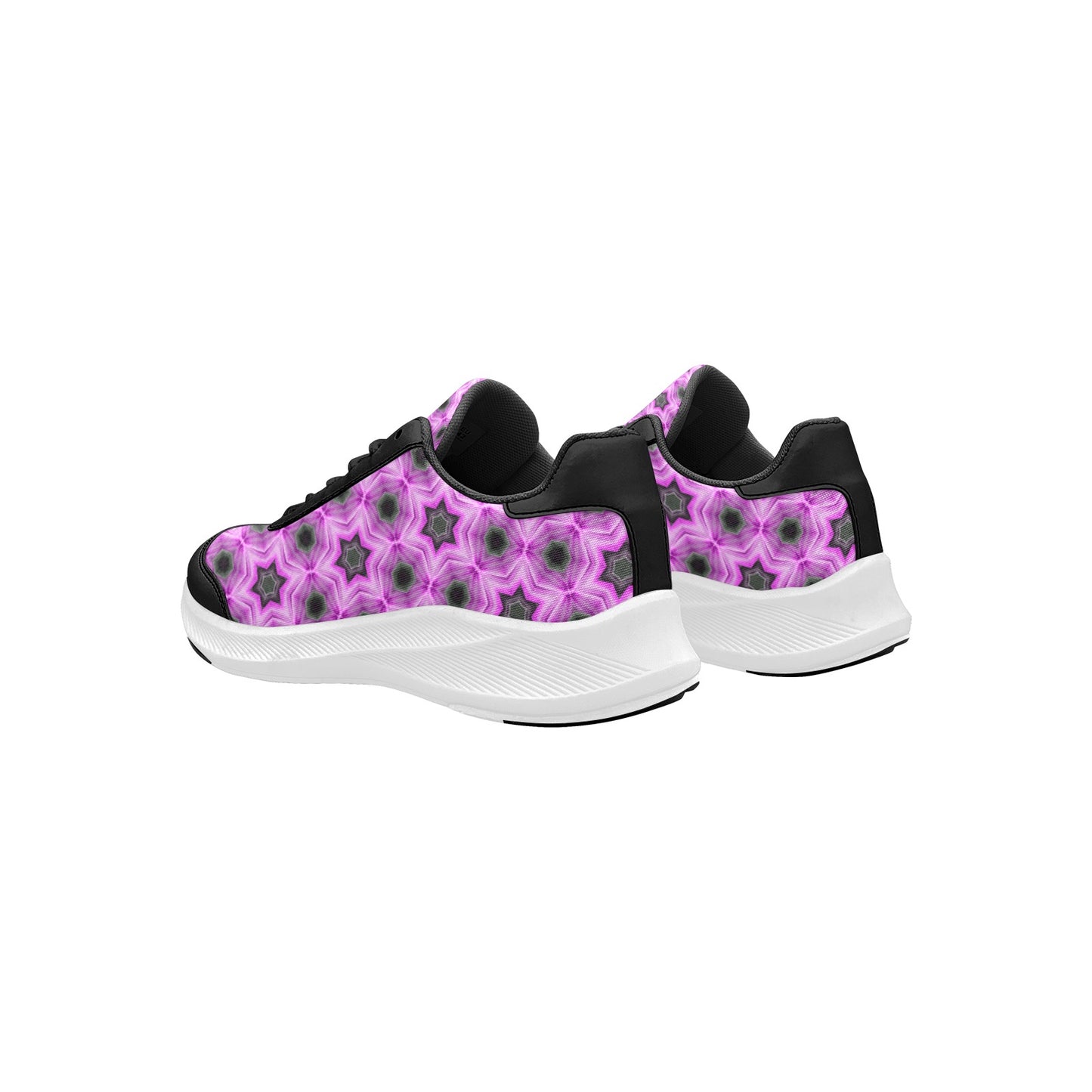 Black Pink Stars Women's Mudguard Running Shoes Athletic Footwear