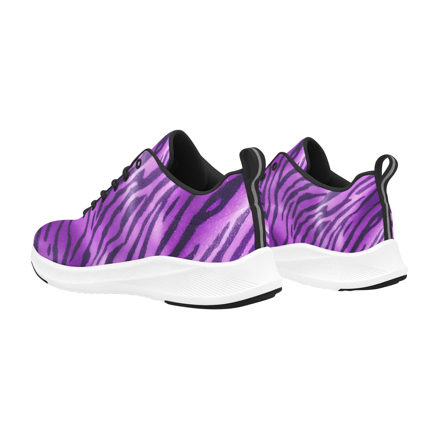Women's Purple Black Wavy Leopard Print Running Shoes Athletic Wear