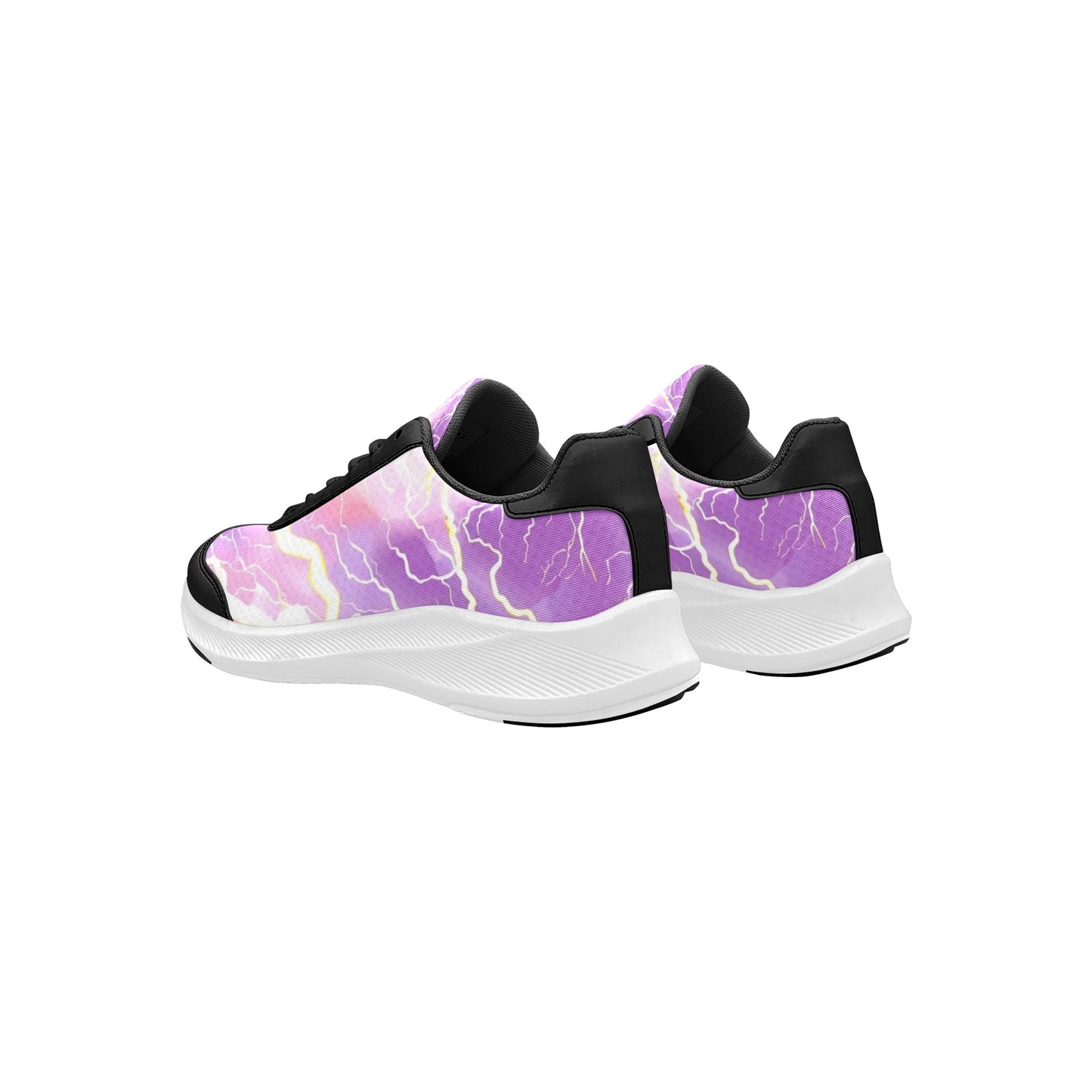 Pink Purple Lightning Women's Mudguard Running Shoes Athletic Wear