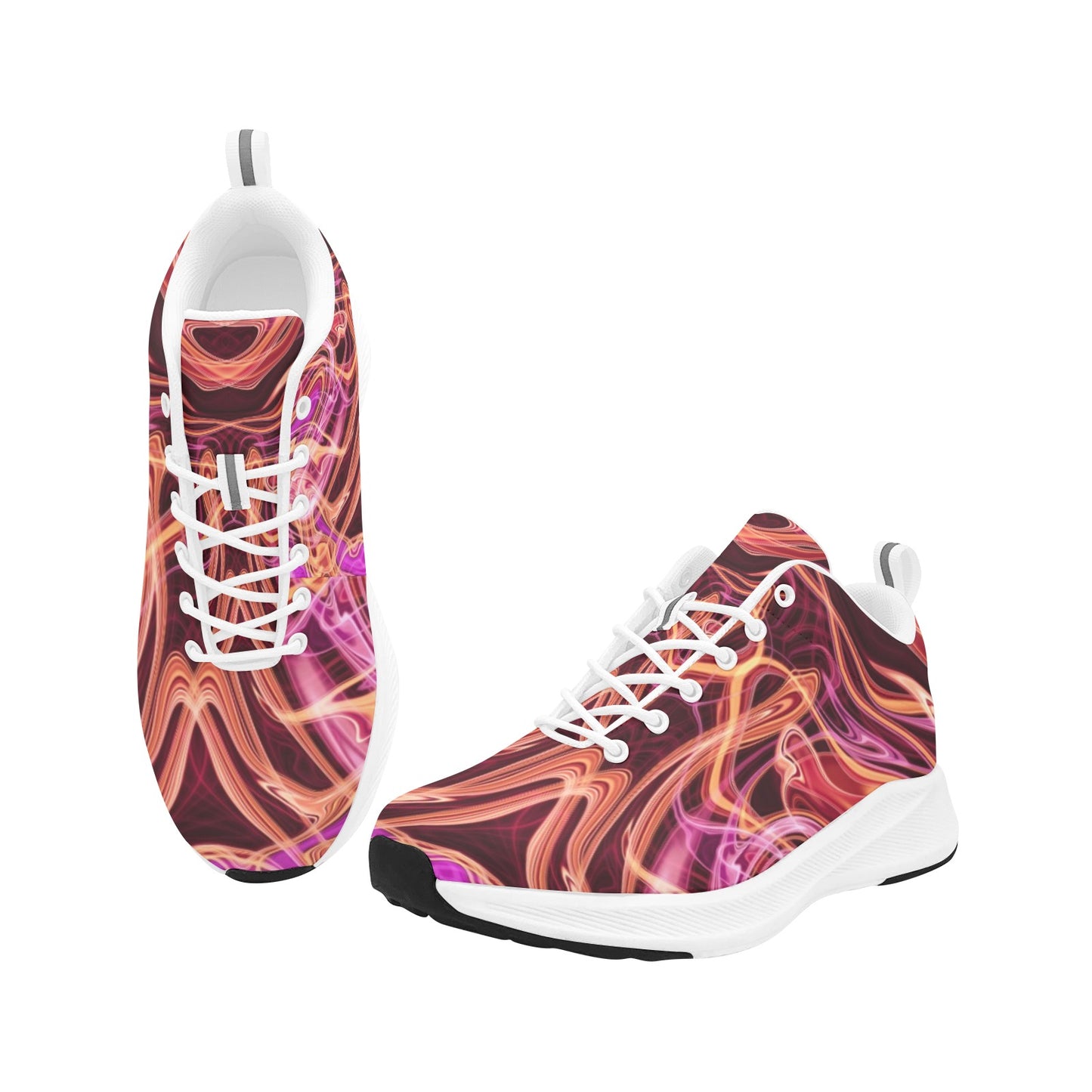 Dark Orange Pink Energy Womens Running Shoes Athletic Footwear