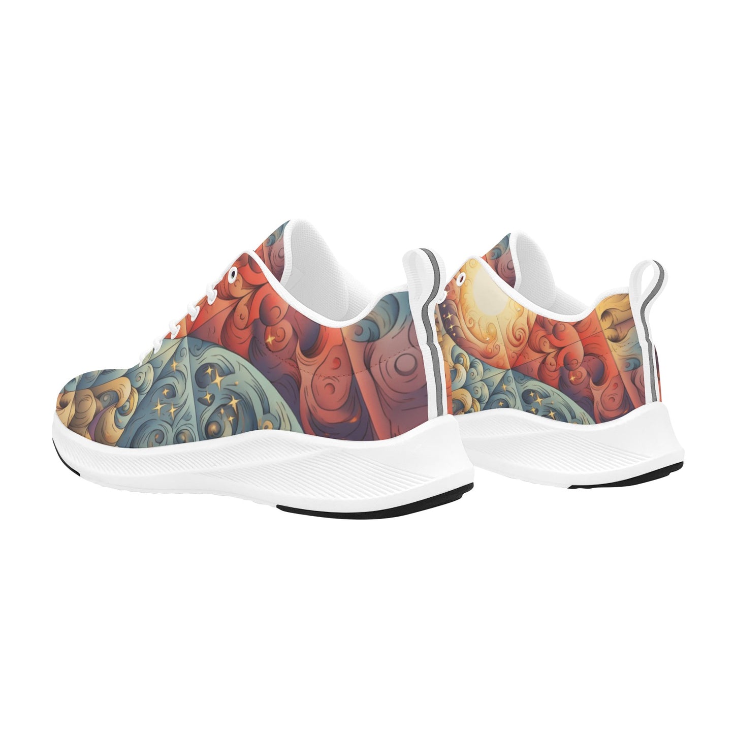 Vivid Multi Colored Skies Women's Running Shoes Athletic Footwear