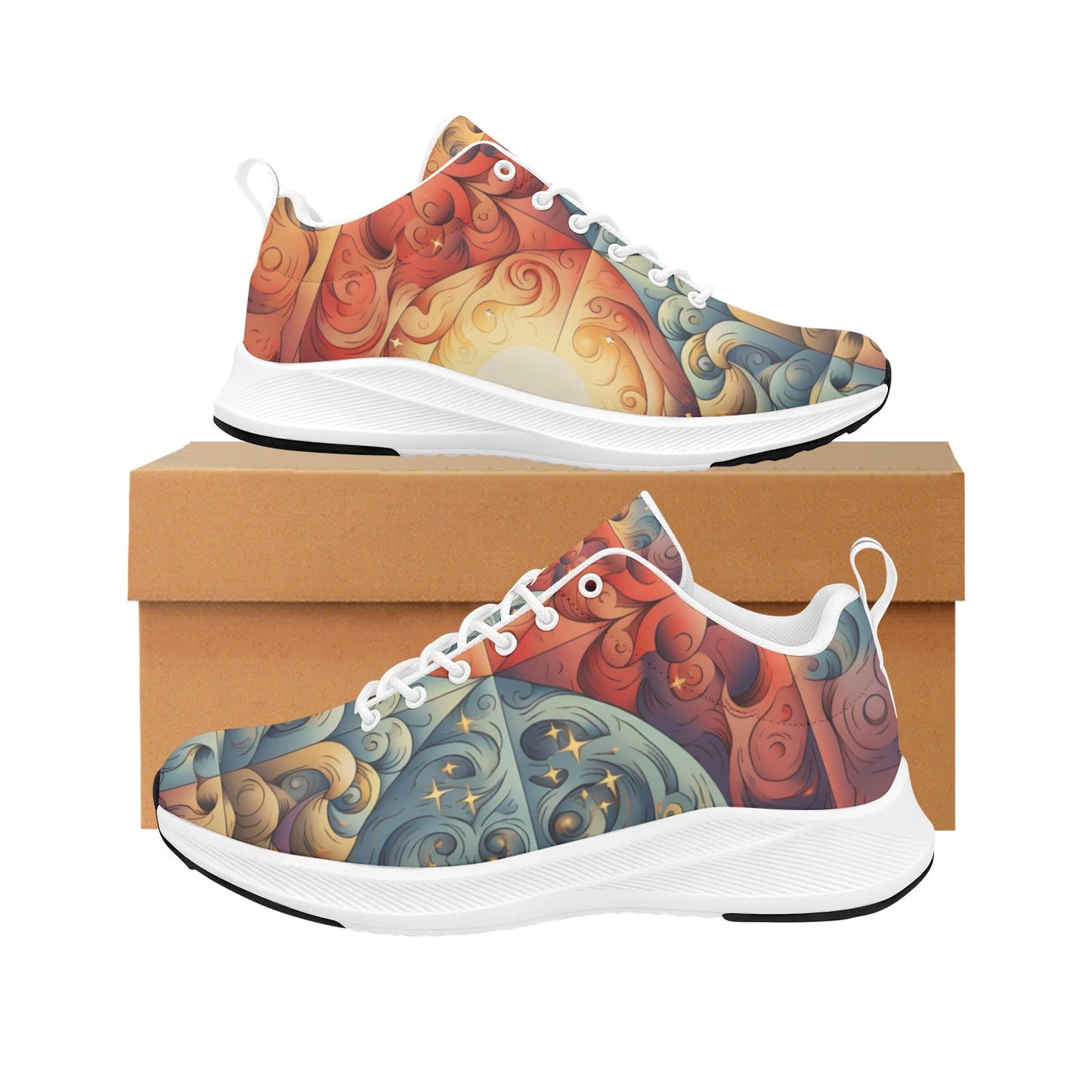 Vivid Multi Colored Skies Women's Running Shoes Athletic Footwear