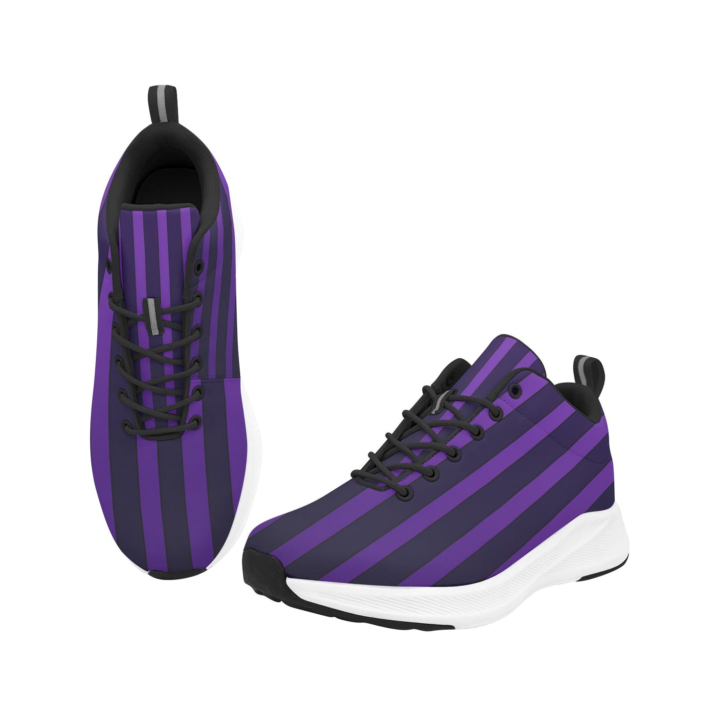 Black Purple Striped Women's Running Shoes Athletic Footwear Sports