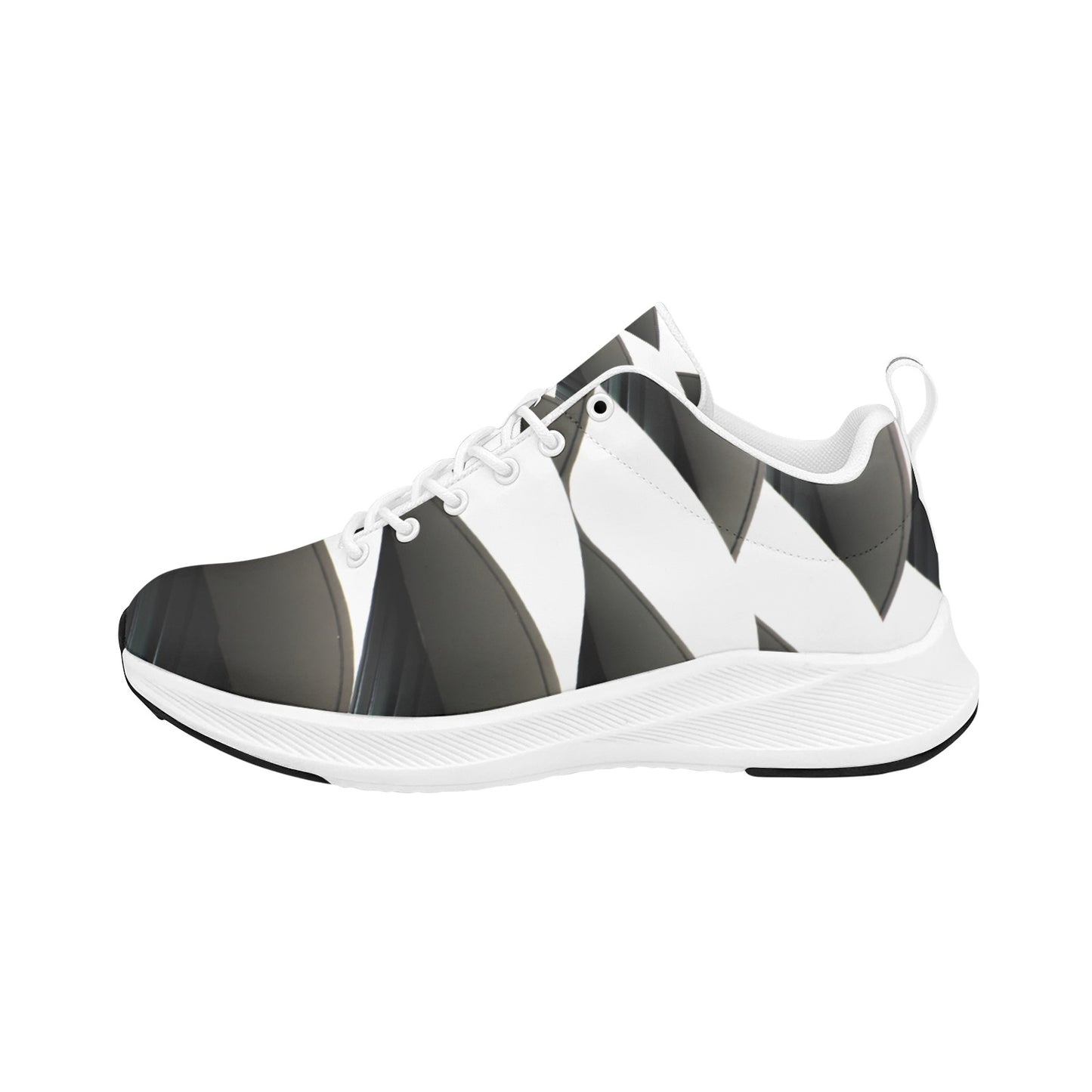 Black White Rolling Hills Women's Running Shoes Athletic Sneakers
