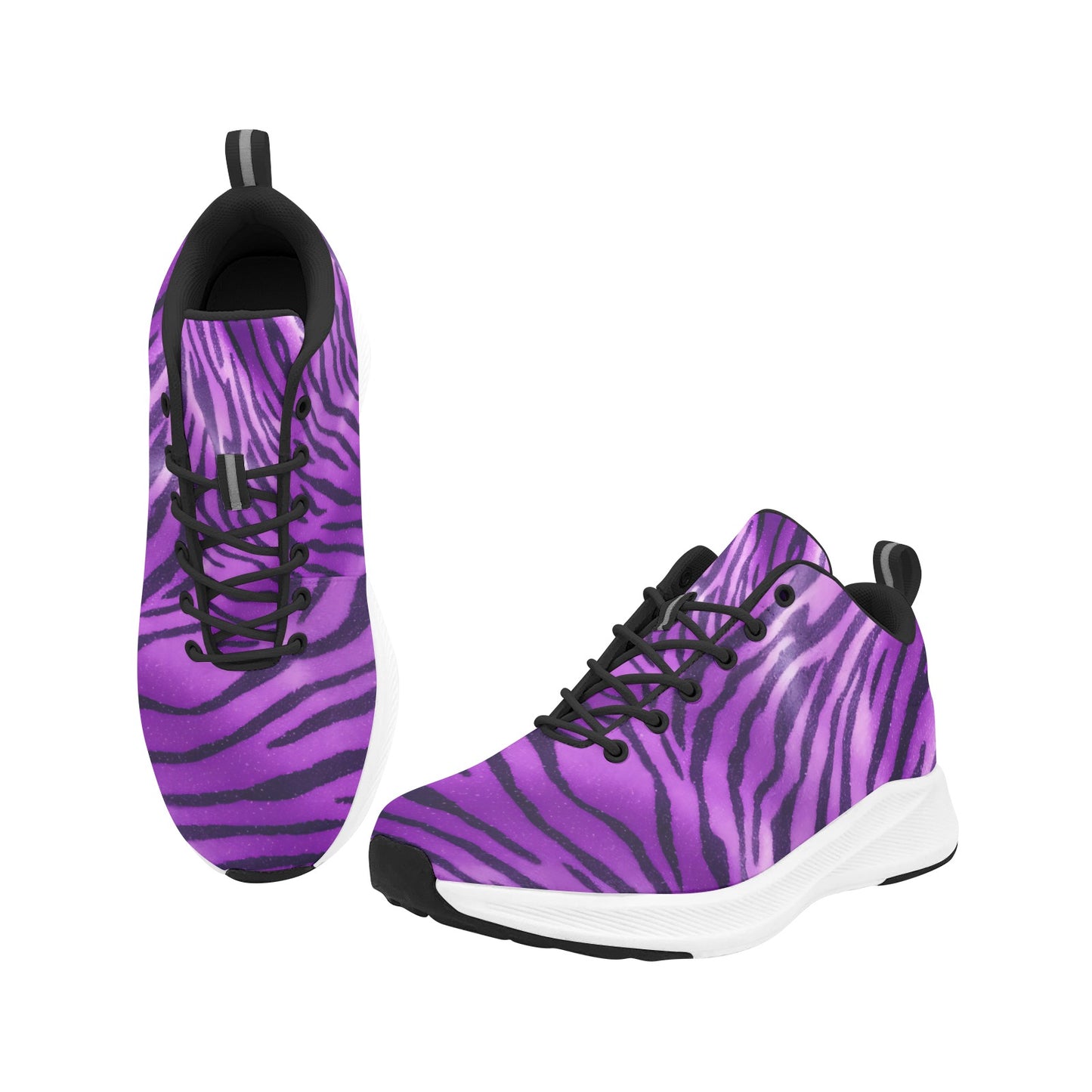 Women's Purple Black Wavy Leopard Print Running Shoes Athletic Wear