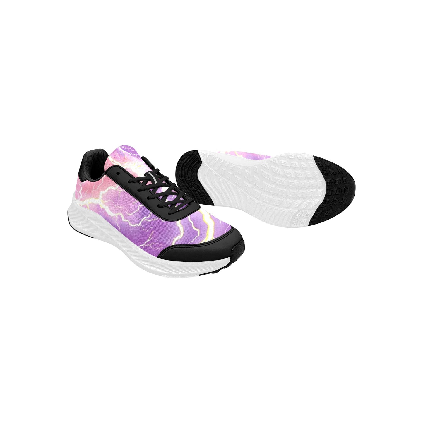 Pink Purple Lightning Women's Mudguard Running Shoes Athletic Wear