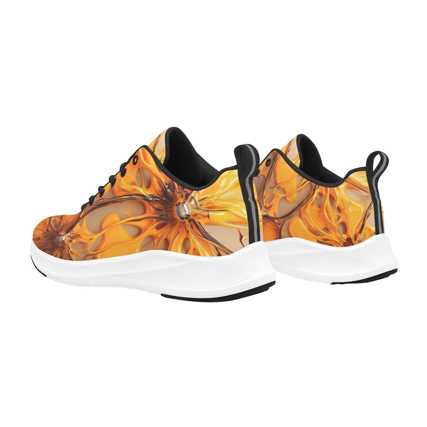 Liquid Orange Chrome Balls Women's Running Shoes Athletic Sneakers