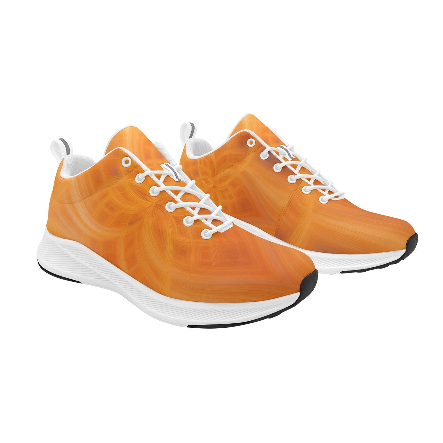 Women's Abstract Dark Orange Flower Running Shoes Athletic Footwear
