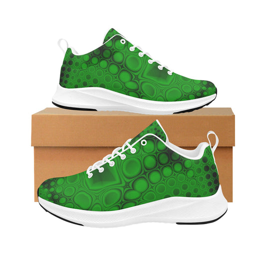 Green Black Snakeskin Print Women's Running Shoes Athletic Footwear