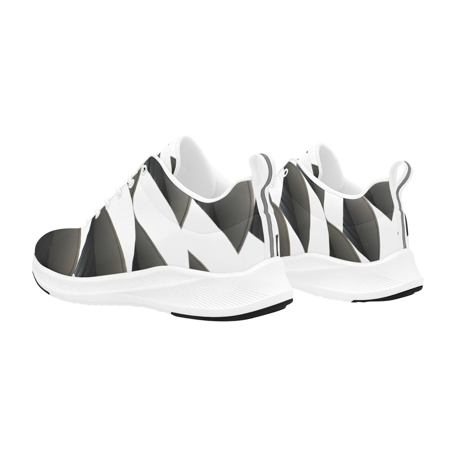 Black White Rolling Hills Women's Running Shoes Athletic Sneakers