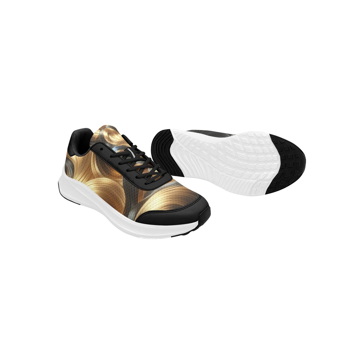 Black Gold Entanglement Women's Mudguard Running Shoes Athletic Gear