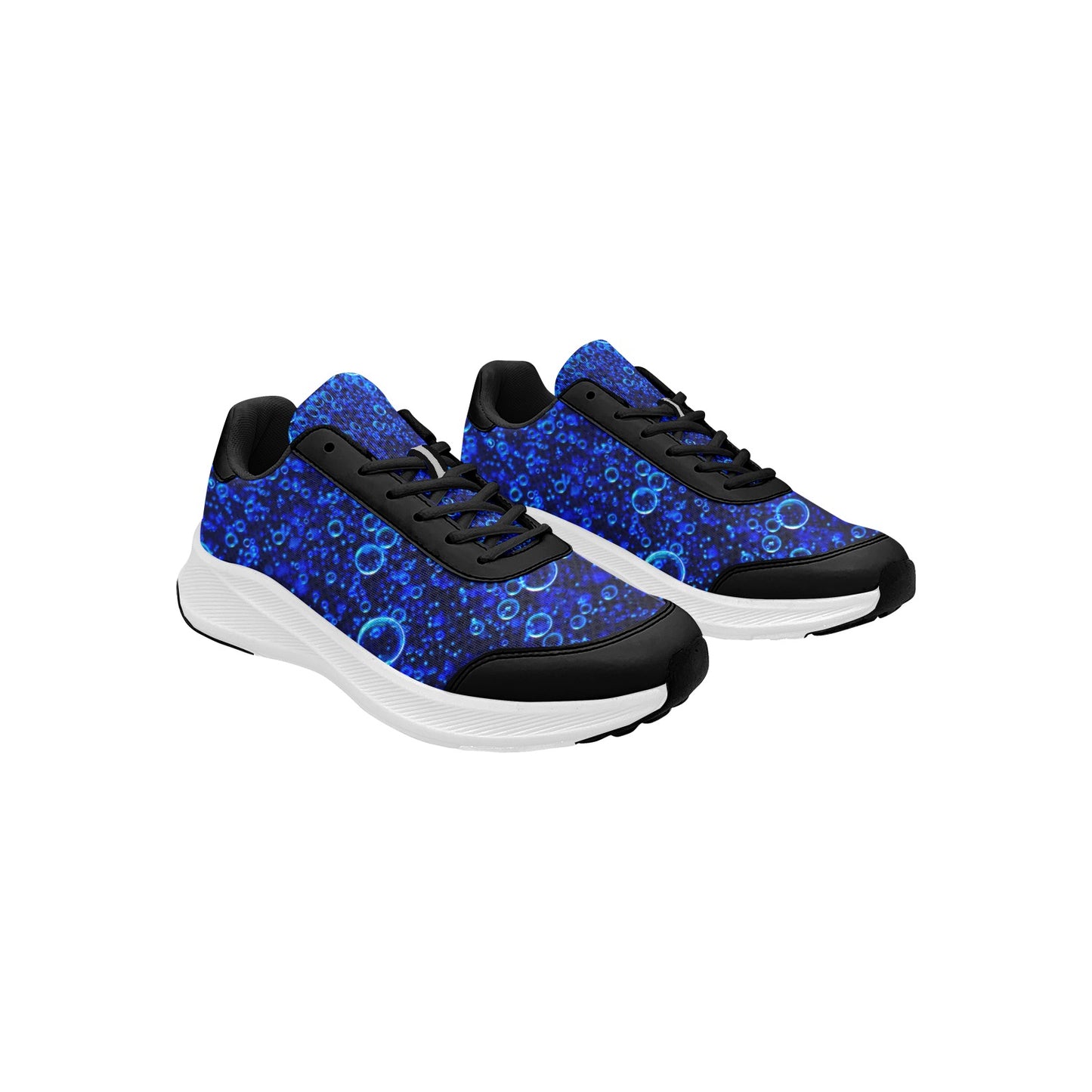 Women's Light Blue Bubbles Mudguard Running Shoes Athletic Sport
