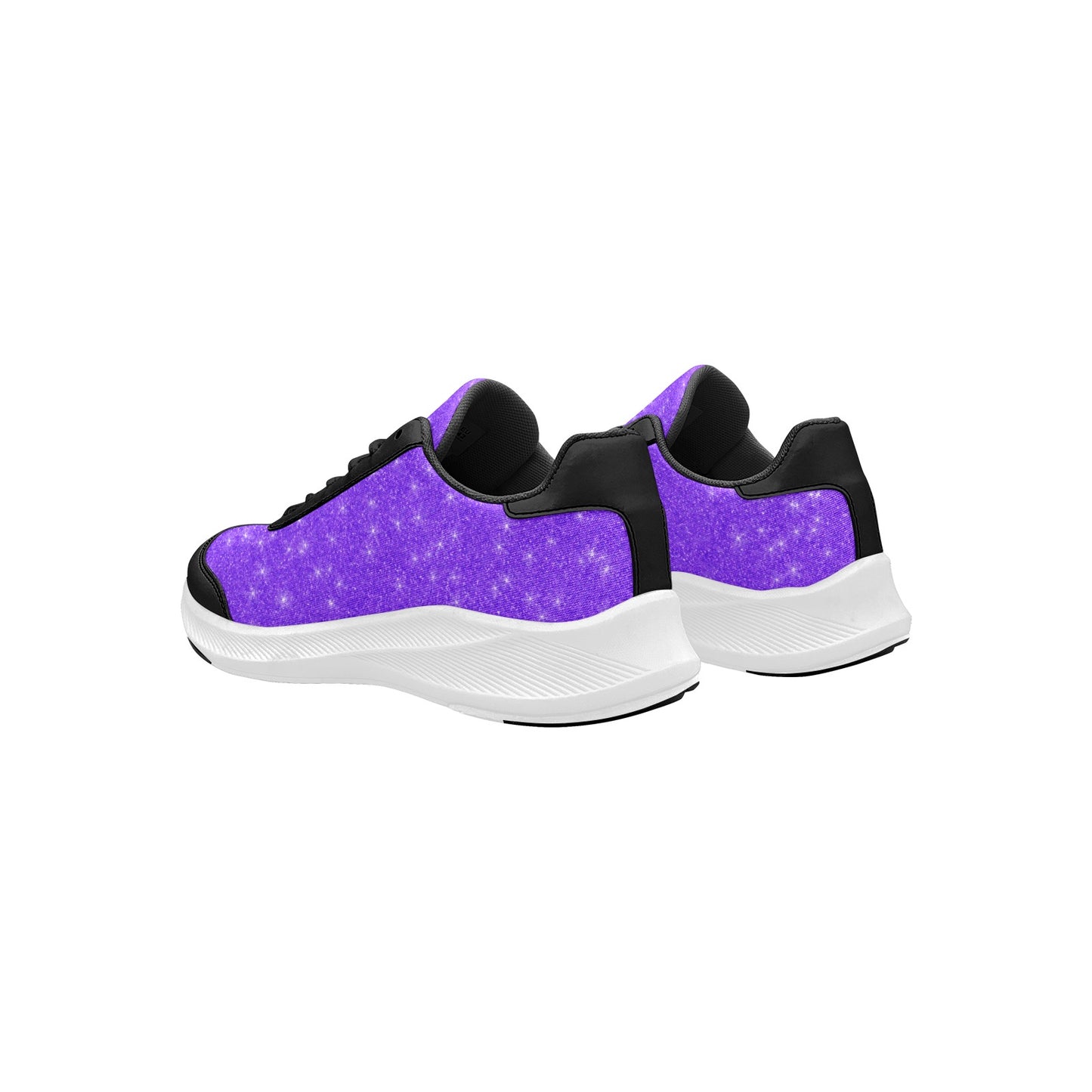 Purple White Sparkled Women's Mudguard Running Shoes Athletic Footwear