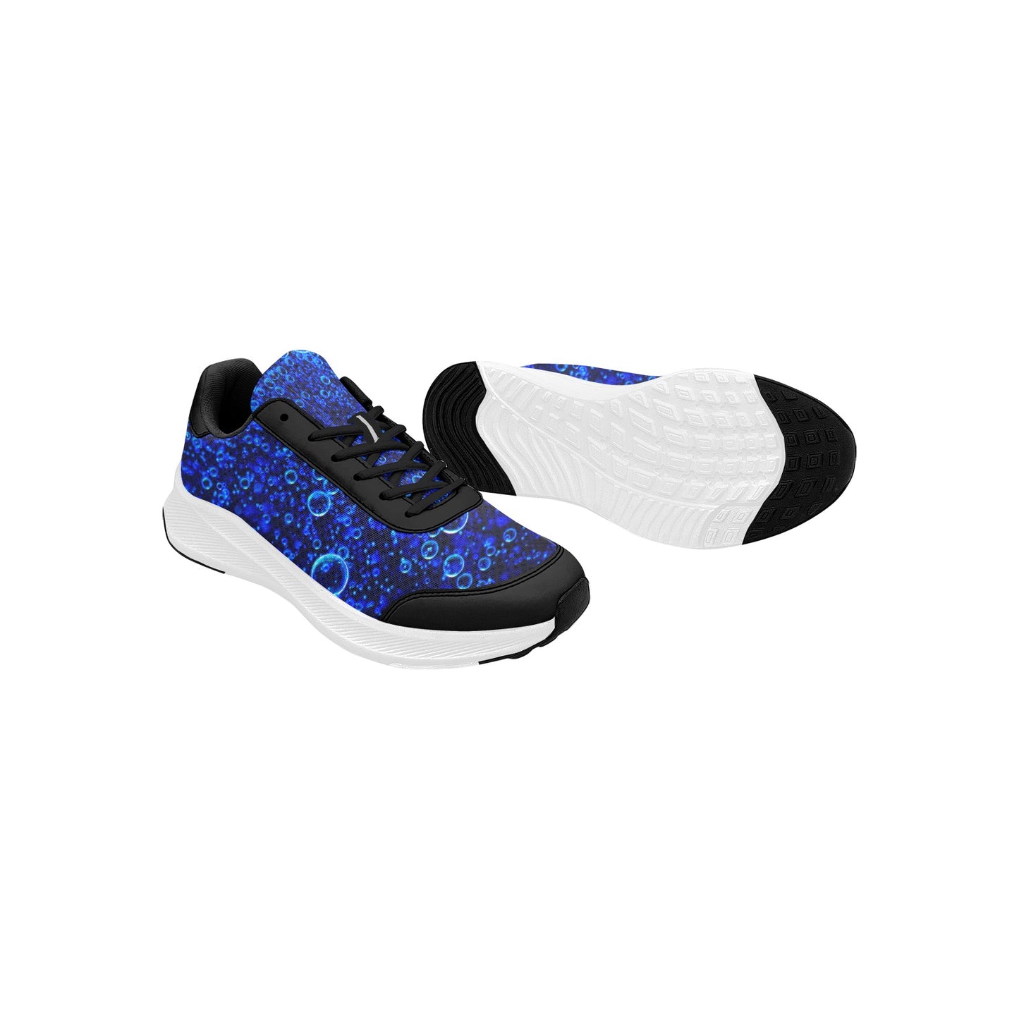 Women's Light Blue Bubbles Mudguard Running Shoes Athletic Sport