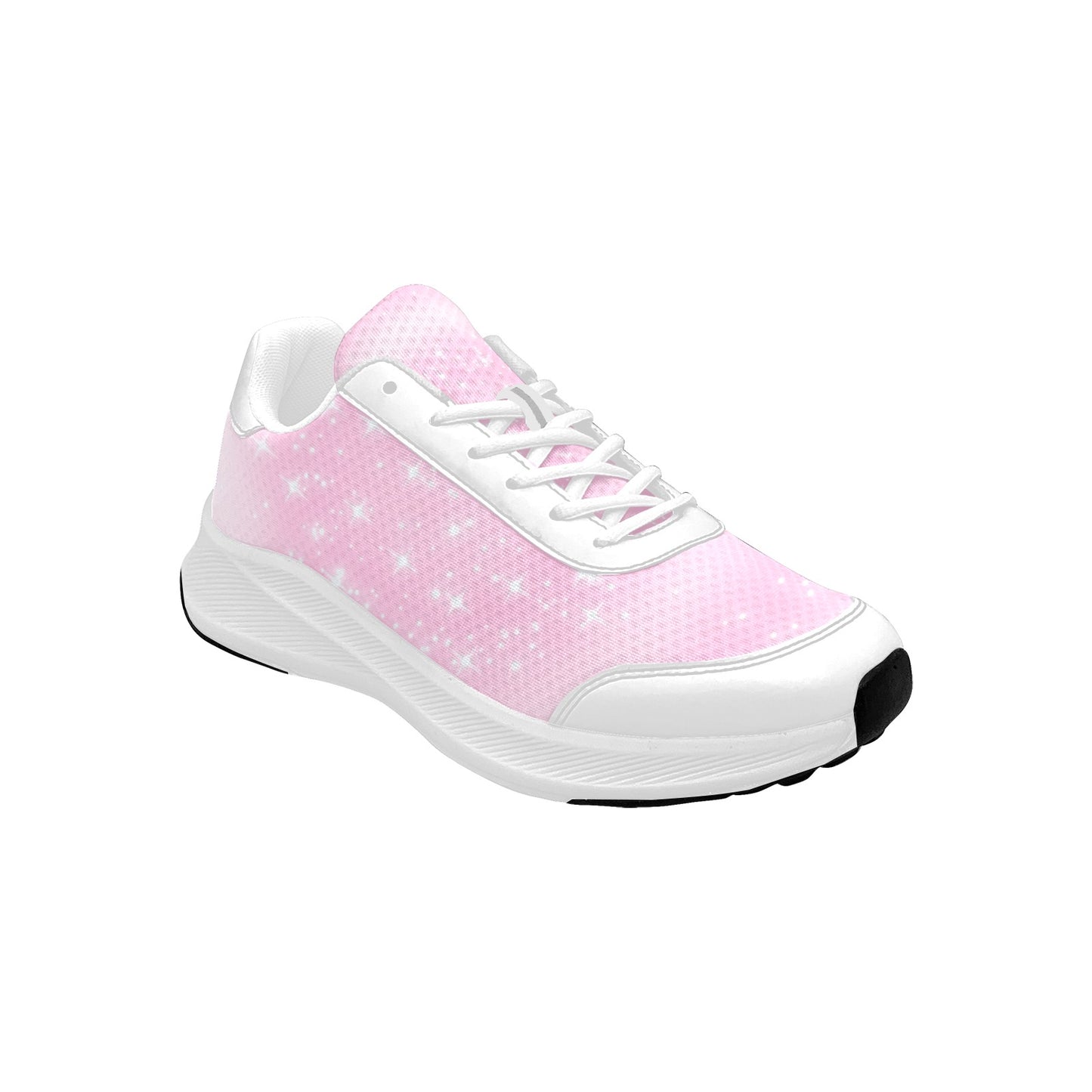 Women's White Swirling Stars Mudguard Running Shoes Athletic Sport