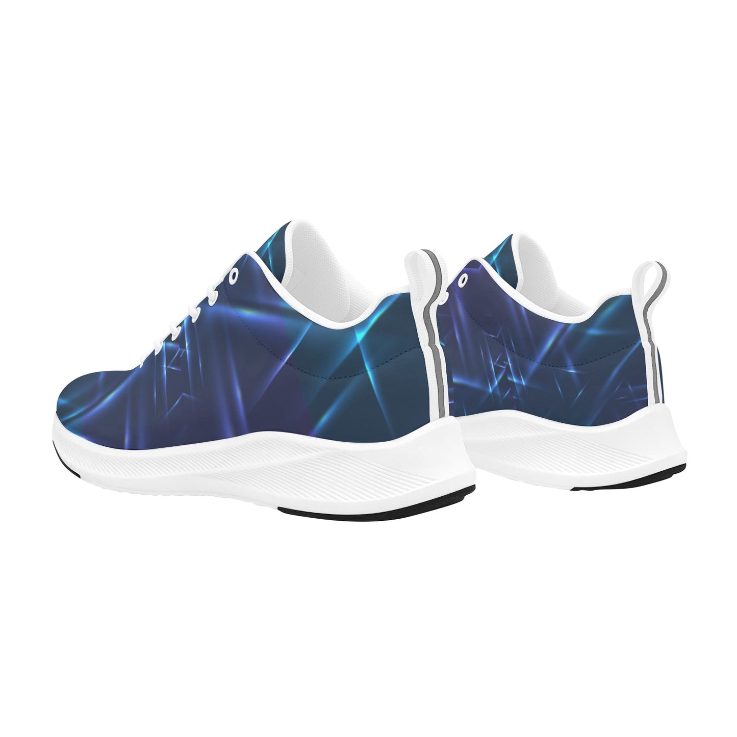 Blue White Cosmic Streaks Women's Running Shoes Athletic Footwear