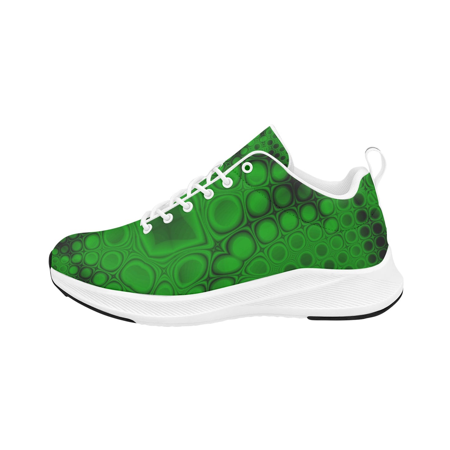 Green Black Snakeskin Print Women's Running Shoes Athletic Footwear