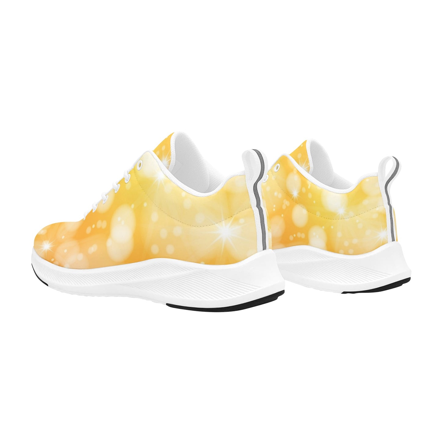 Orange Yellow White Bubbles Women's Running Shoes Athletic Footwear