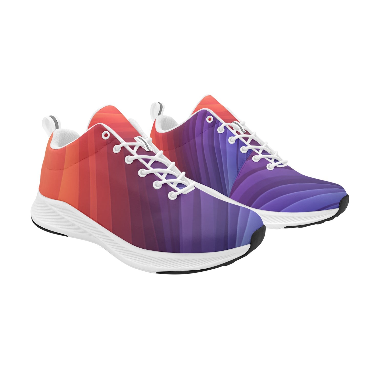 Orange Purple Ombre Women's Running Shoes Athletic Sneakers