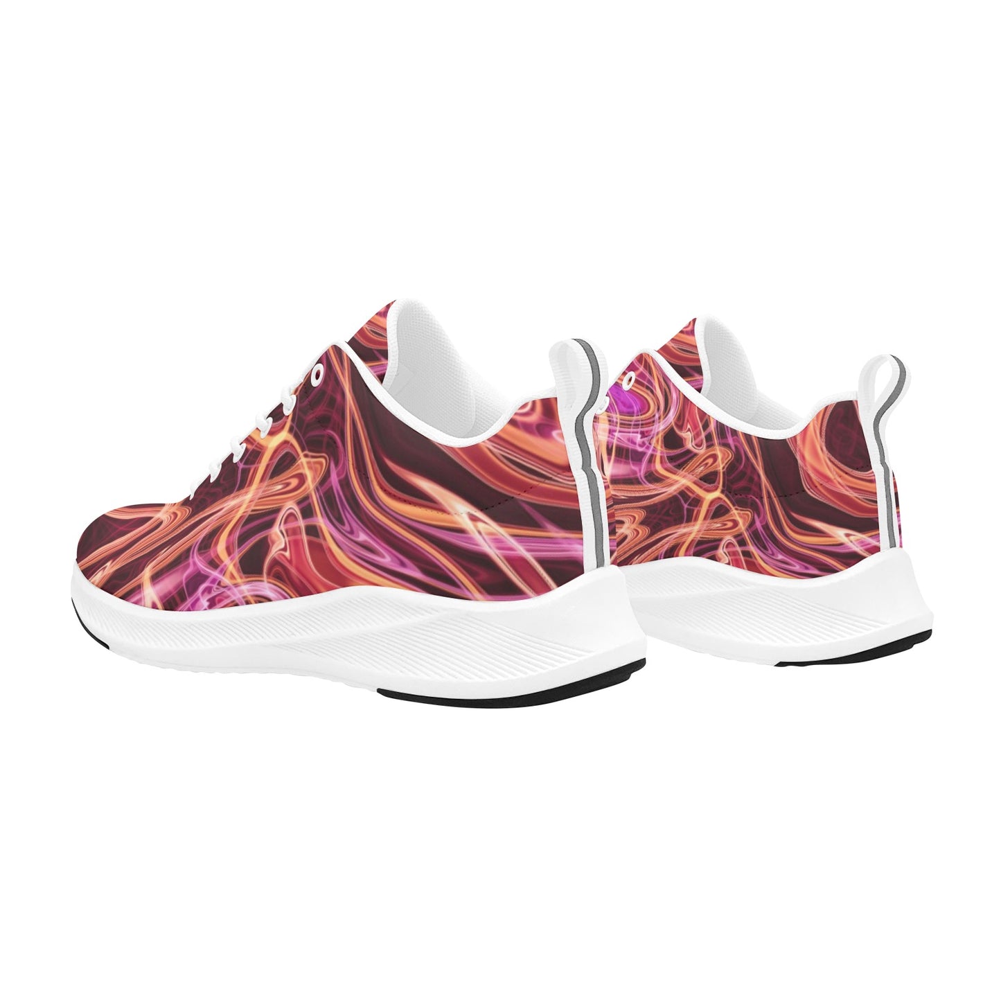 Dark Orange Pink Energy Womens Running Shoes Athletic Footwear