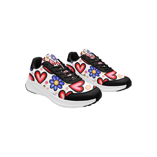 Hearts Flowers Women's Mudguard Running Shoes Athletic Footwear