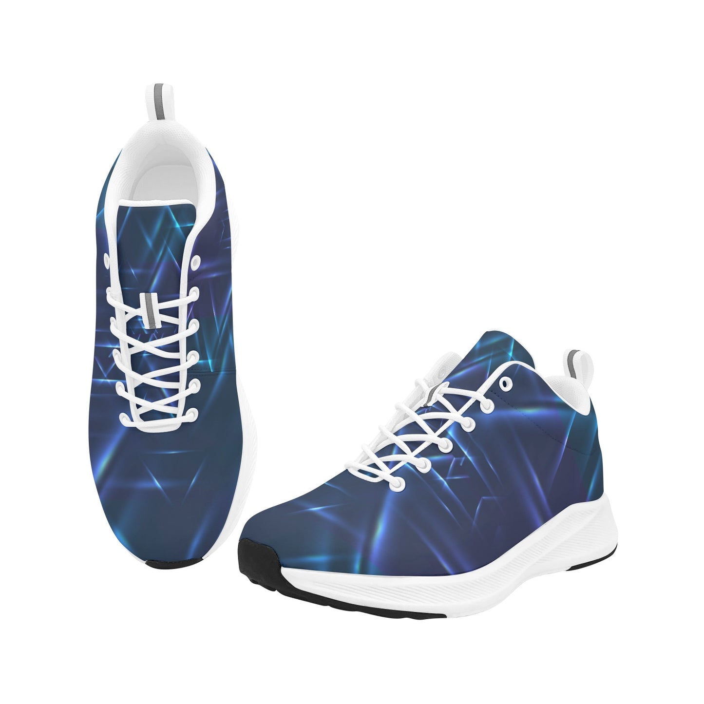 Blue White Cosmic Streaks Women's Running Shoes Athletic Footwear