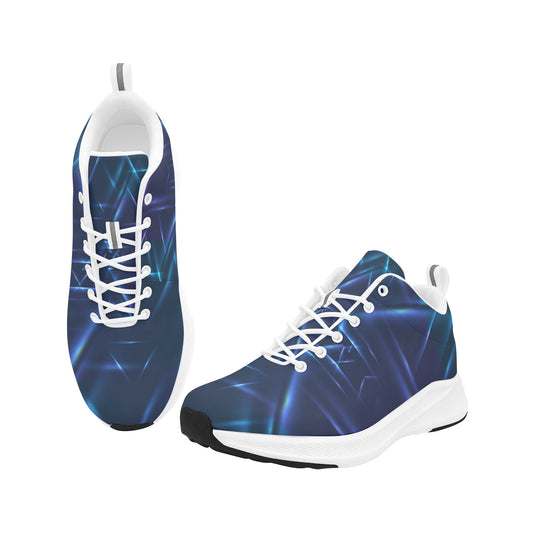 Blue White Cosmic Streaks Women's Running Shoes Athletic Footwear