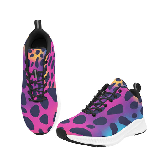 Rainbow Colored Leopard Print Women's Running Shoes Athletic Footwear