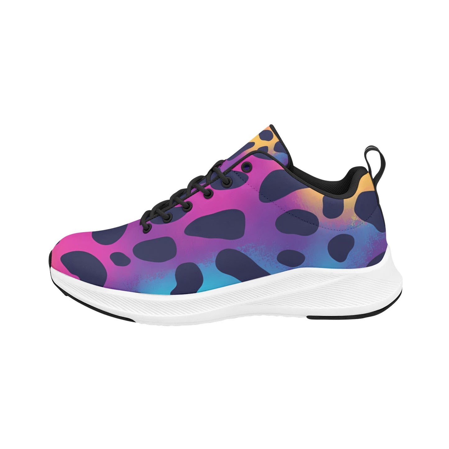 Rainbow Colored Leopard Print Women's Running Shoes Athletic Footwear