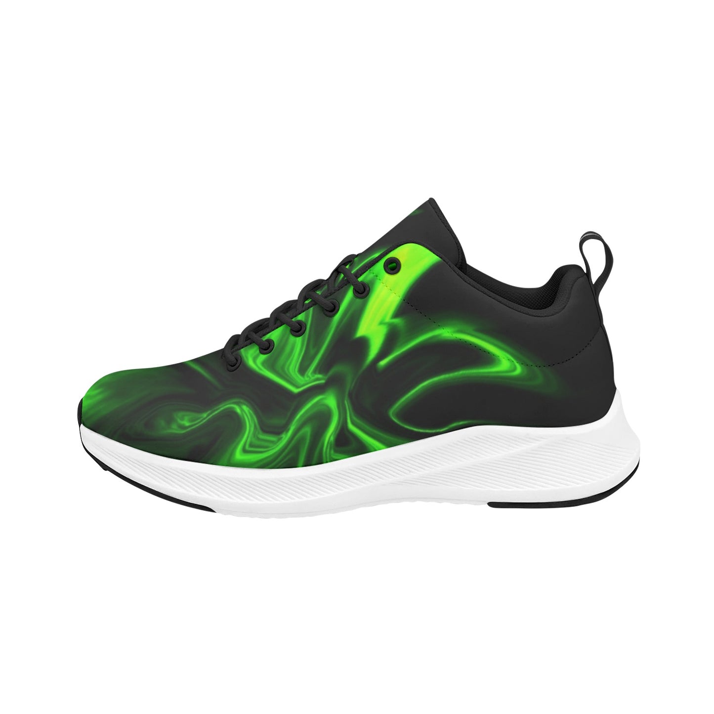Green Flickering Flames Women's Running Shoes Athletic Footwear Sports