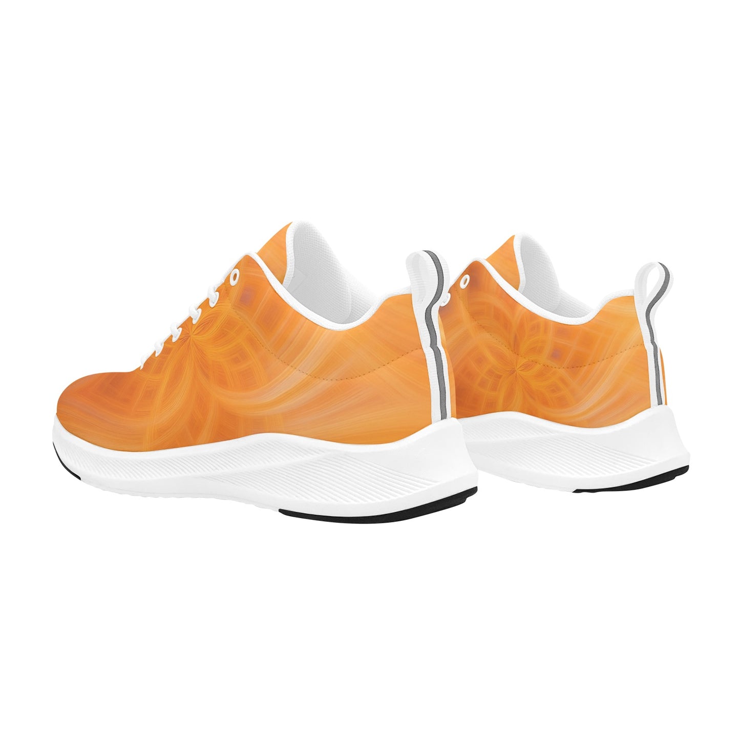 Women's Abstract Dark Orange Flower Running Shoes Athletic Footwear