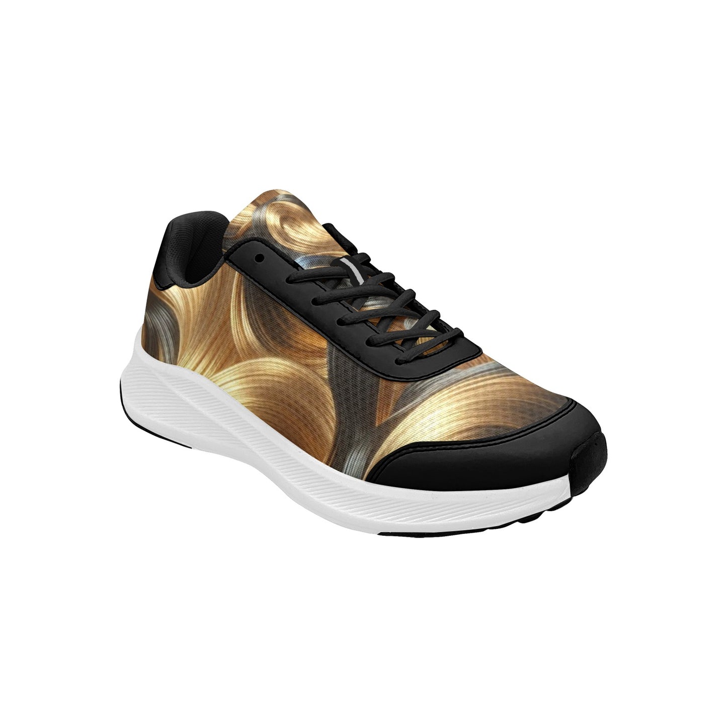 Black Gold Entanglement Women's Mudguard Running Shoes Athletic Gear