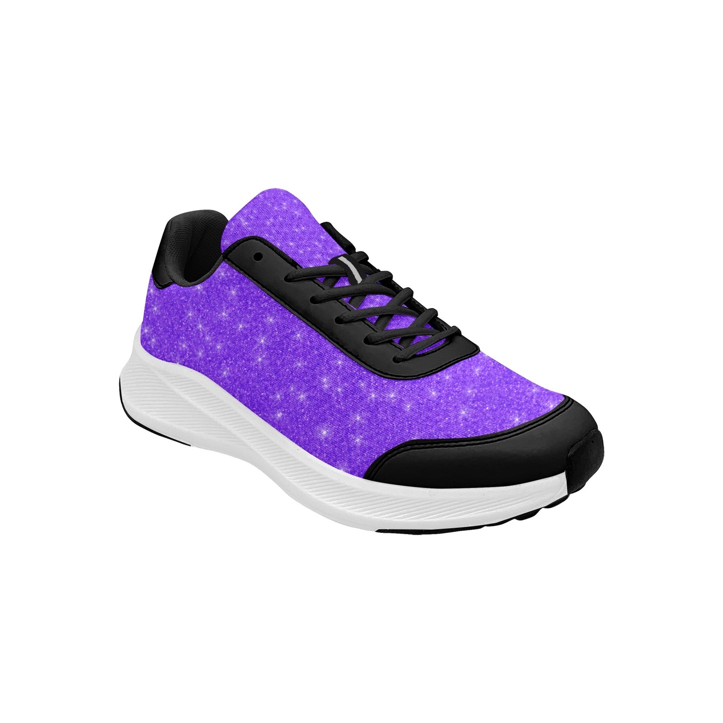 Purple White Sparkled Women's Mudguard Running Shoes Athletic Footwear