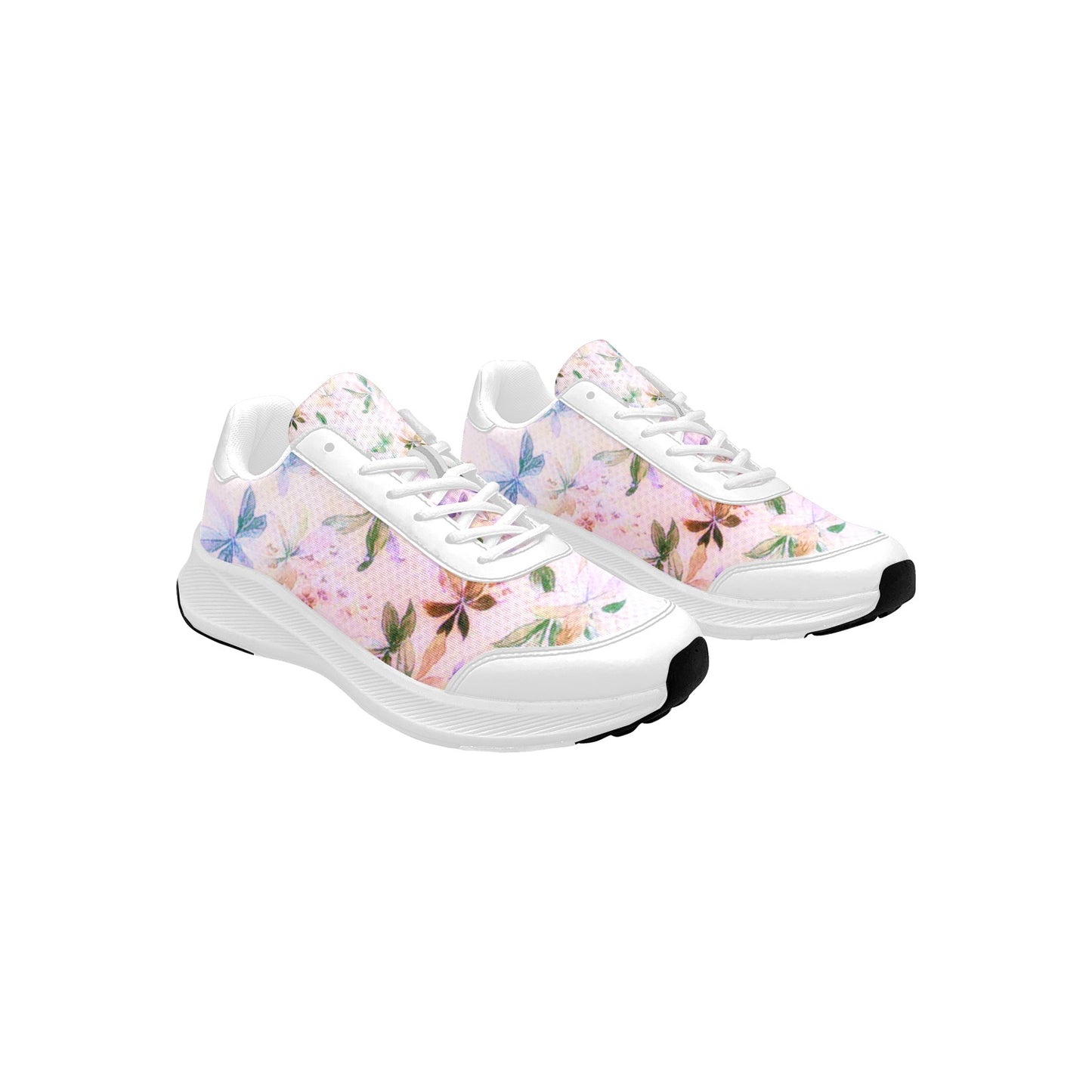 Pretty Colored Flowers Women's Mudguard Running Shoes Athletic Wear