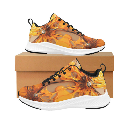 Liquid Orange Chrome Balls Women's Running Shoes Athletic Sneakers