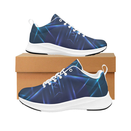 Blue White Cosmic Streaks Women's Running Shoes Athletic Footwear