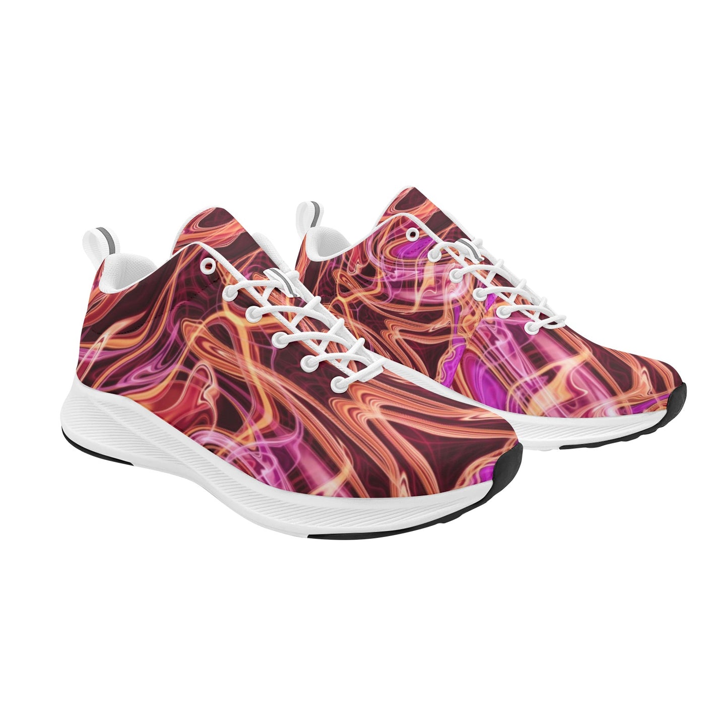 Dark Orange Pink Energy Womens Running Shoes Athletic Footwear