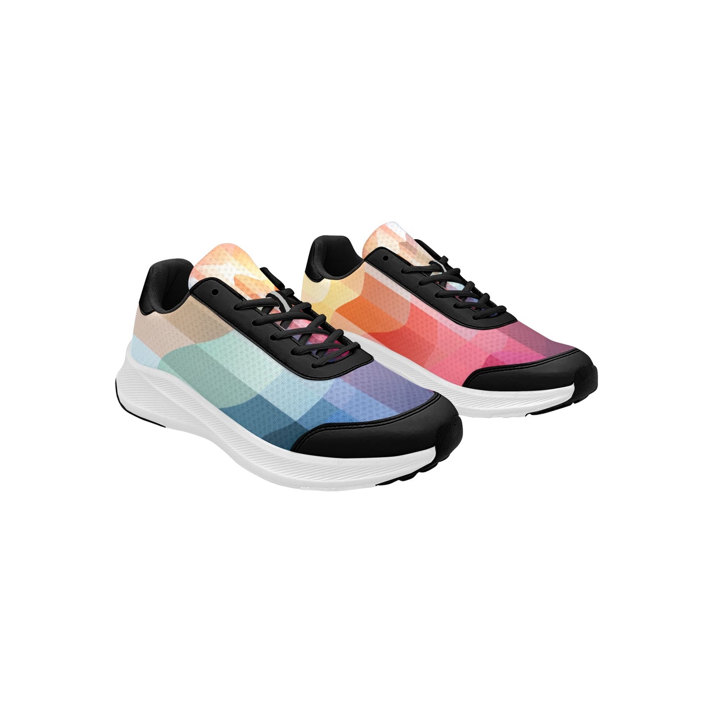 Vibrant Colors Interlocked Women's Mudguard Running Shoes Athletic