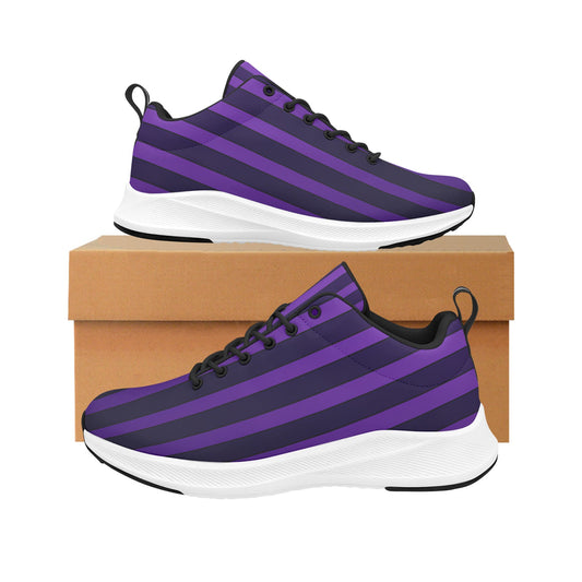 Black Purple Striped Women's Running Shoes Athletic Footwear Sports