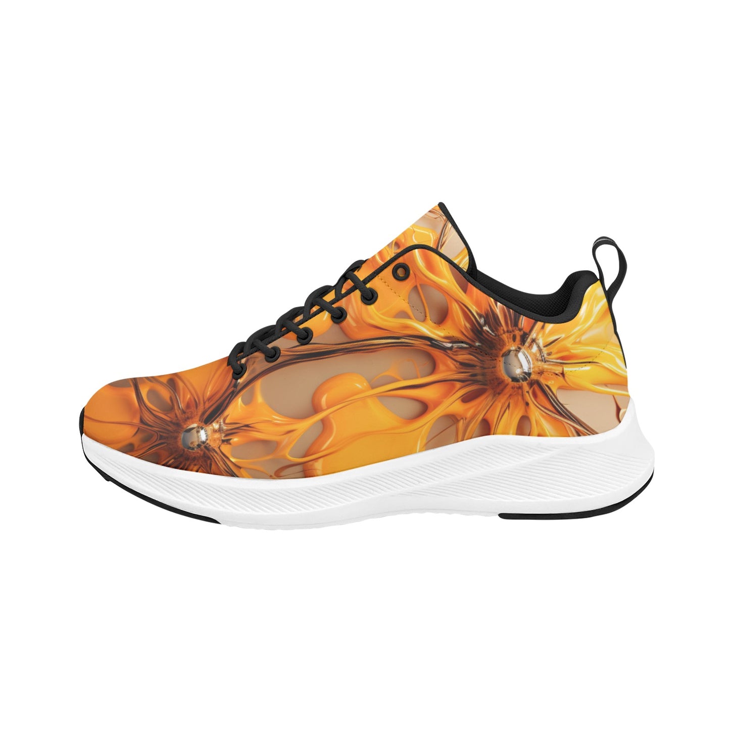 Liquid Orange Chrome Balls Women's Running Shoes Athletic Sneakers