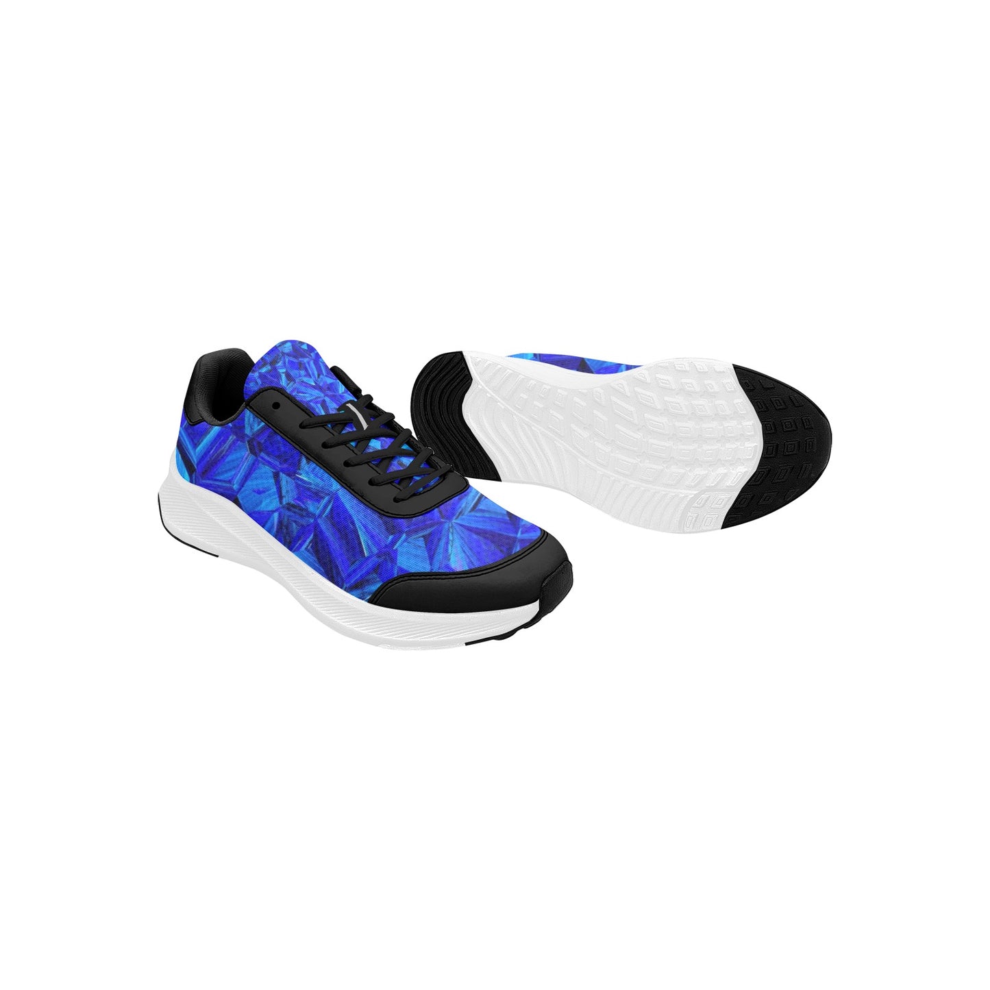 Shattered Blue Glass Women's Mudguard Running Shoes Athletic Footwear