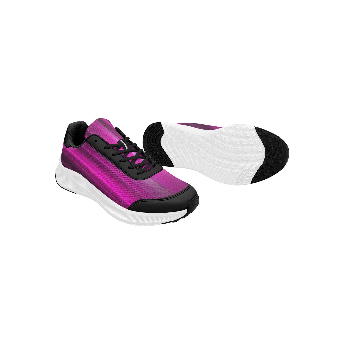 Bright Magenta Silver Black Women's Mudguard Running Shoes Athletic