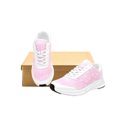 Women's White Swirling Stars Mudguard Running Shoes Athletic Sport