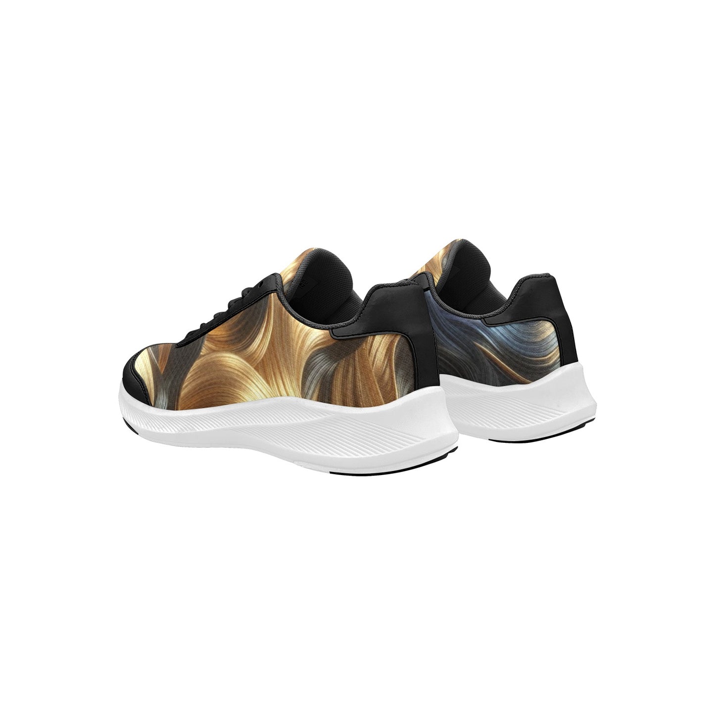Black Gold Entanglement Women's Mudguard Running Shoes Athletic Gear