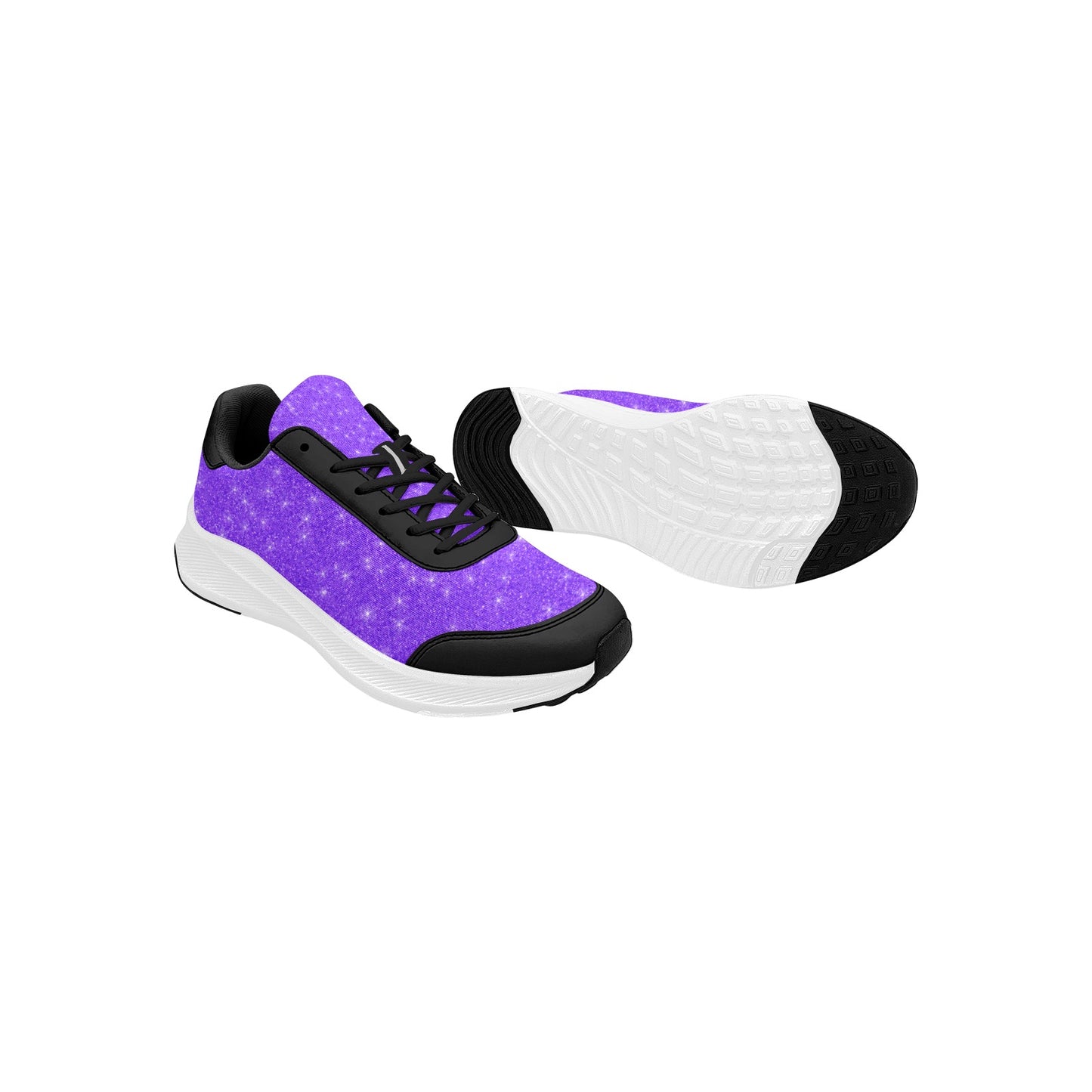 Purple White Sparkled Women's Mudguard Running Shoes Athletic Footwear