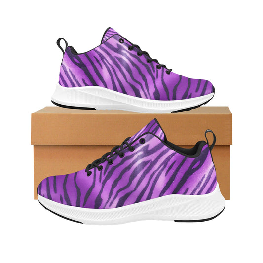 Women's Purple Black Wavy Leopard Print Running Shoes Athletic Wear
