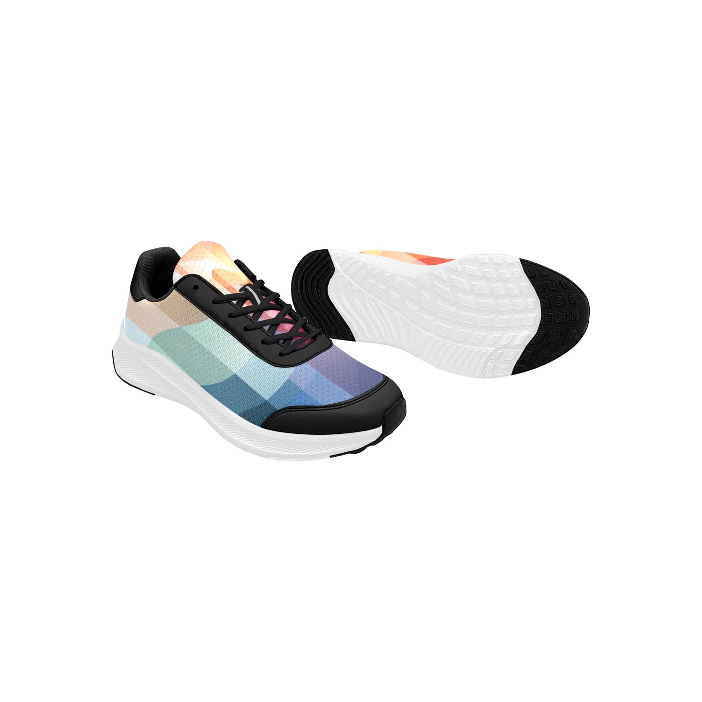 Vibrant Colors Interlocked Women's Mudguard Running Shoes Athletic